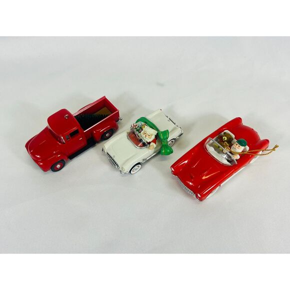 Vintage 1990's Hallmark Santa Thunderbird Ford Truck Corvette Ornaments - Picture 3 of 5
